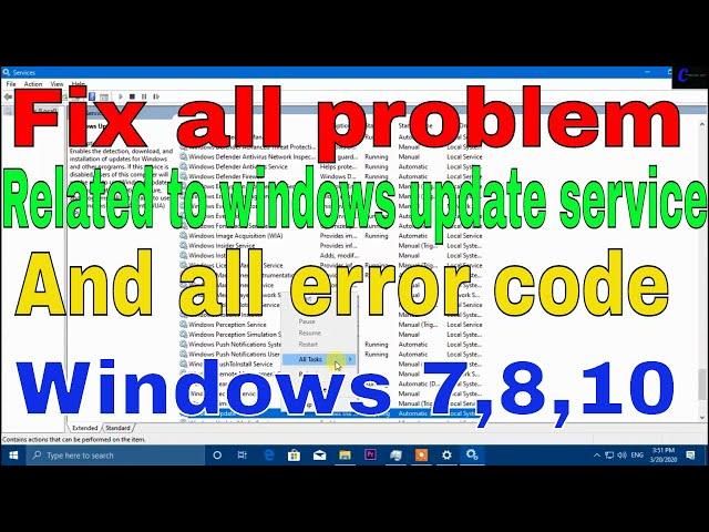 Fix windows update service could not started.