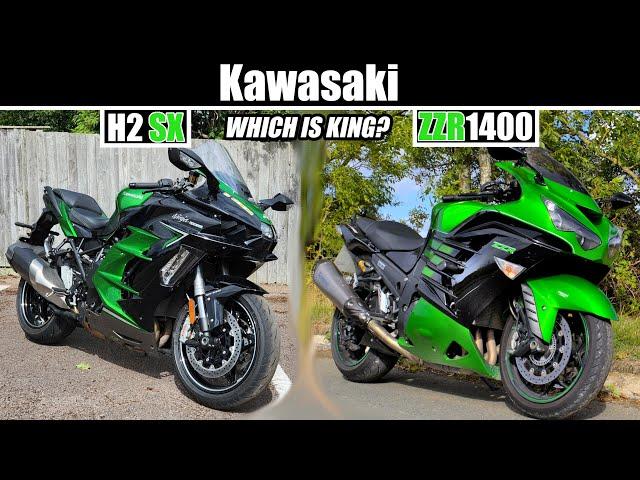 Ride Comparison | Kawasaki H2 SX vs ZZR1400 / ZX-14R | Which Is The ULTIMATE Sport Tourer?