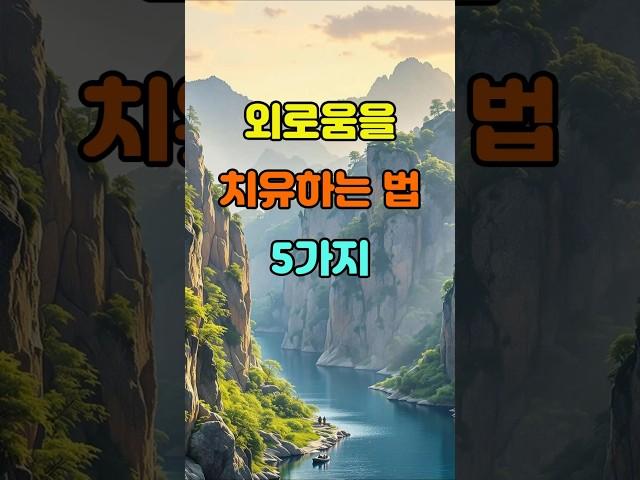 외로움을 치유하는 법 5가지  #명언 #좋은글 #지혜