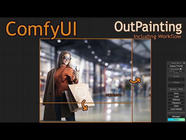 ComfyUI Outpaint workflow #comfyui  #outpaint  #workflow