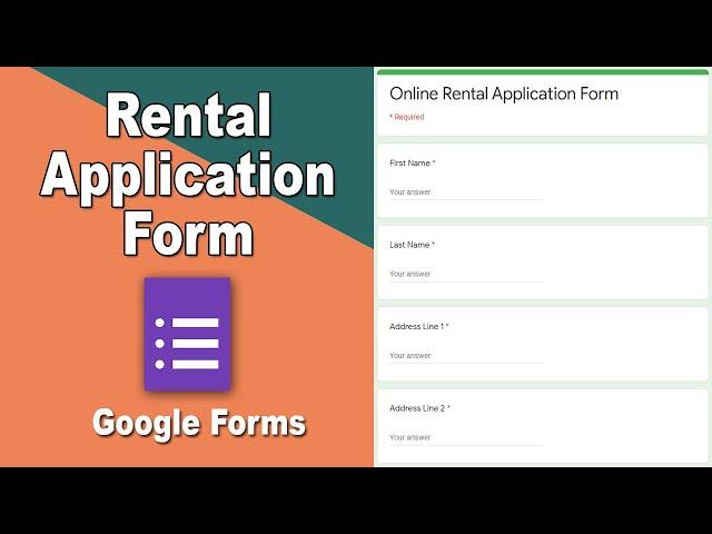 How to Create an online Rental Application Form using google forms