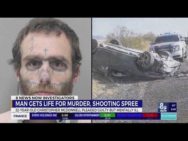 Man sentenced to 100 years for Las Vegas-area shooting spree that killed 22-year-old, injured others