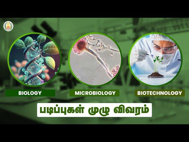 Biology, Microbiology, Biotechnology படிப்புகள் முழு விவரம் | Higher Education | TN Govt Schools