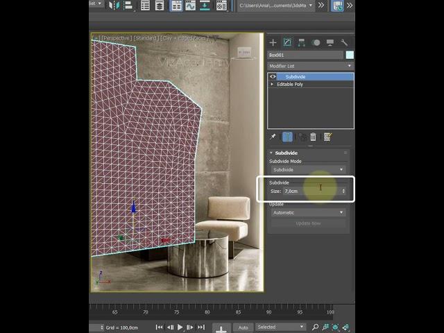 Create a cracked concrete wall in 3ds Max #3dsmax #3d #tutorial