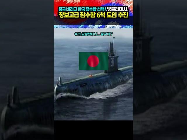 방글라데시, 장보고급 잠수함 6척 도입 추진
