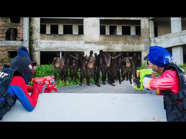 Zombie 3 Rescue Elsa| Spiderman Team Warriors X Nerf Battle Gun Fight