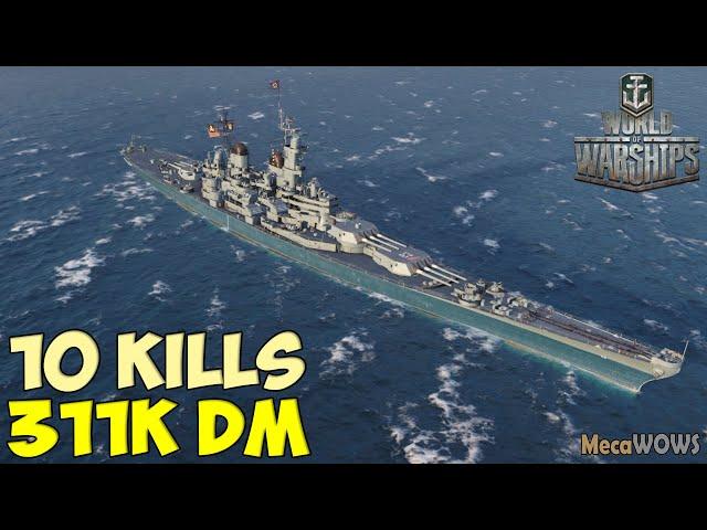 World of WarShips | Missouri | 10 KILLS | 311K Damage - Replay Gameplay 4K 60 fps