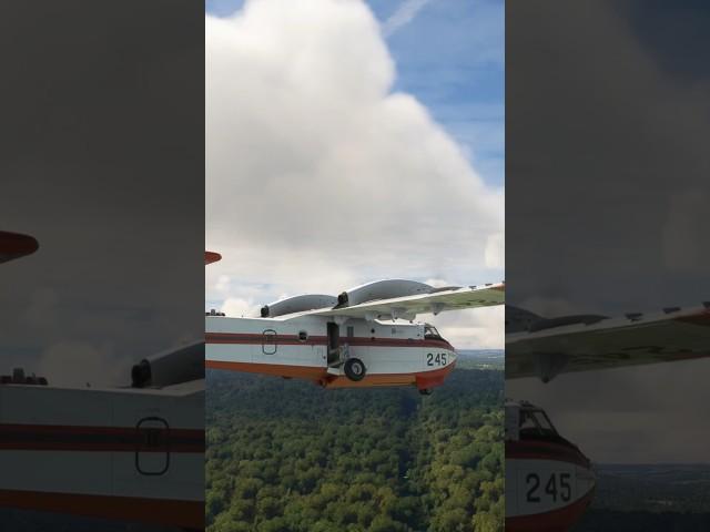 Canadair CL-415 Tanker Plane Drops Gear