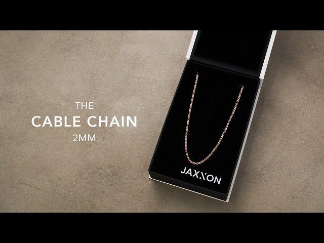 Men's Rose Gold Cable Chain - 2mm | Men's Jewelry Unboxing | JAXXON