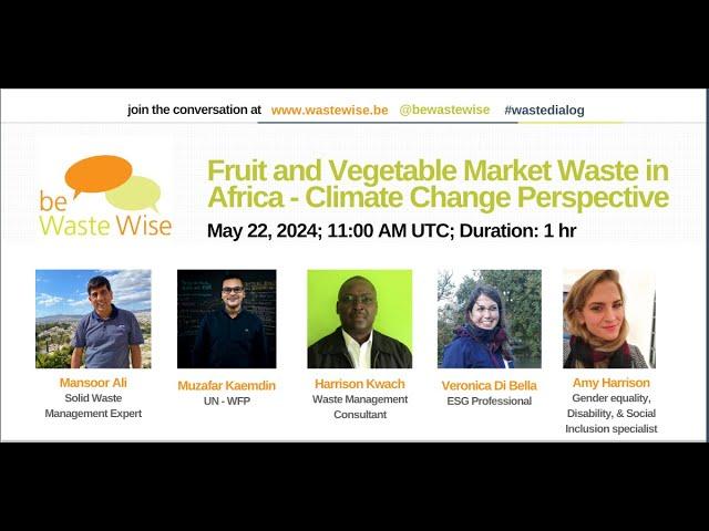 Fruit and Vegetable Market Waste in Africa   Climate Change Perspective