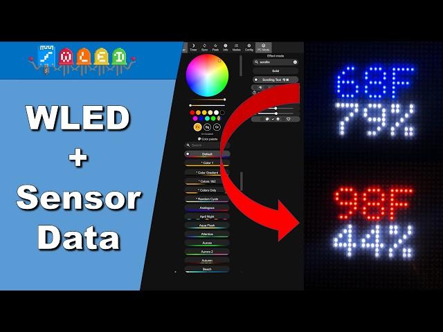 Display Real-Time Temperature Readings on a WLED Matrix (WLED JSON API Library)