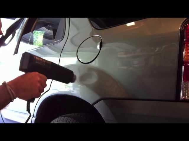 Paintless Dent Repair Using a Heat Gun and a Can of Compressed Gas Duster