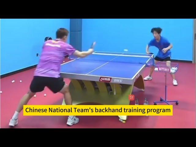 the Chinese National Team's backhand training program, where Zhang Jike demonstrates many details!