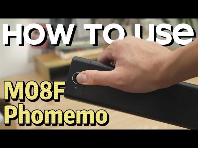 Phomemo M08F: How To Use M08F Portable Thermal Printer Tutorial | Setup Instruction Manual|Letter&A4