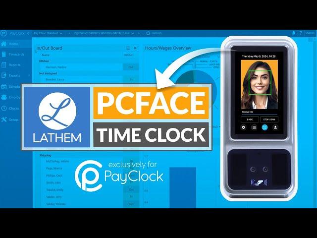Lathem’s PayClock PCFACE Face Recognition Time Clock