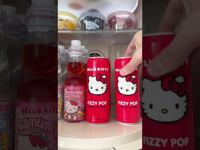 Restocking my SANRIO themed mini fridge ASMR #shorts