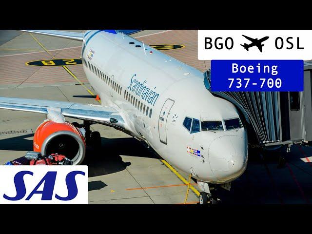 (4K) TRIPREPORT | SAS | Bergen - Oslo | Boeing 737-700