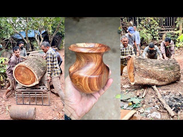 Woodturning Art - The Giant Piece Wood Turned