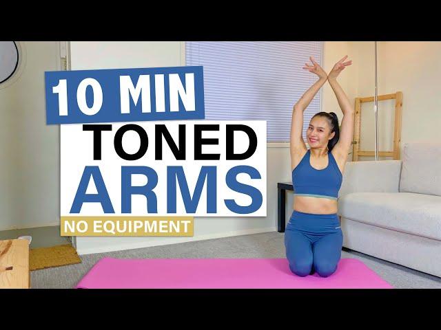 10 MIN TONED ARMS WORKOUT| Workout at Home | No Equipment Needed | Joy Tan