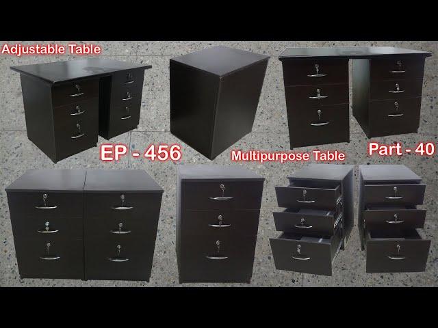 Multipurpose adjustable office & study table | working table | EP.456 | Part.40 | sri mari furniture