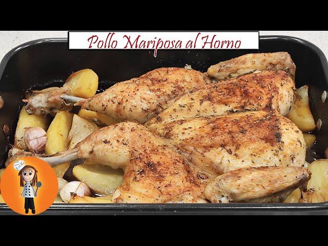 Pollo Mariposa al Horno con Patatas | Receta de Cocina en Familia