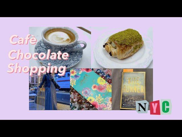 NYC CAFE VLOG️|ChOcOlAtE ShOp| No talking