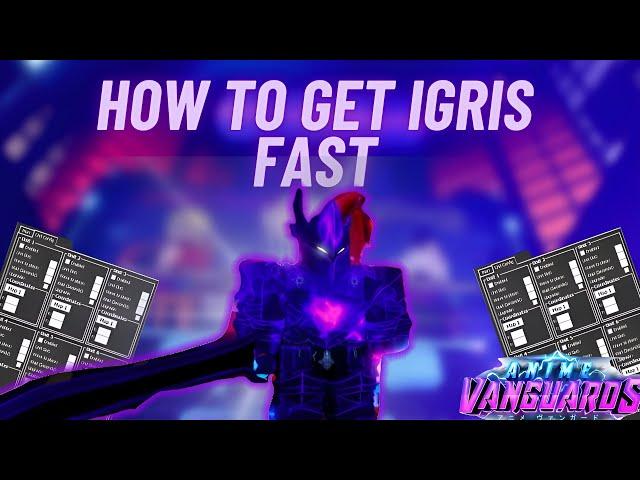 Best Way To Farm For Shiny/Normal Igris! | Anime Vanguards