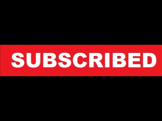 subscribe button black screen Red with music | Free to use