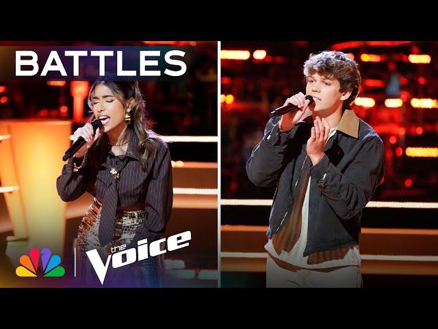 Kiara Vega and Mor Ilderton's Duet of "Iris" Gives The Coaches Chills | The Voice Battles | NBC