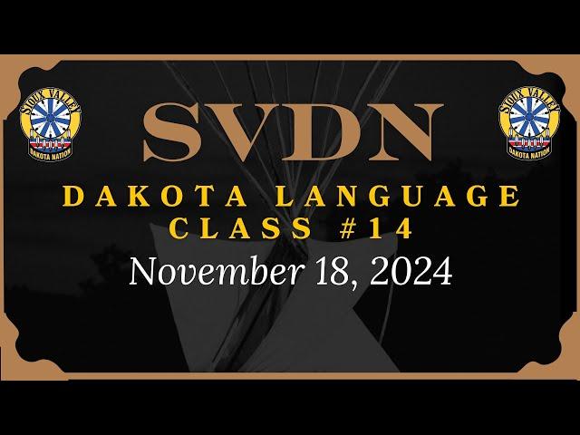 SVDN - Dakota Language Class 14