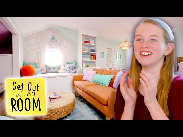 Girl Gets AMAZING Beach-Themed Bedroom AND Personal Living Room! | Get Out Of My Room