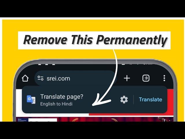 How to Remove Translate popup from Chrome