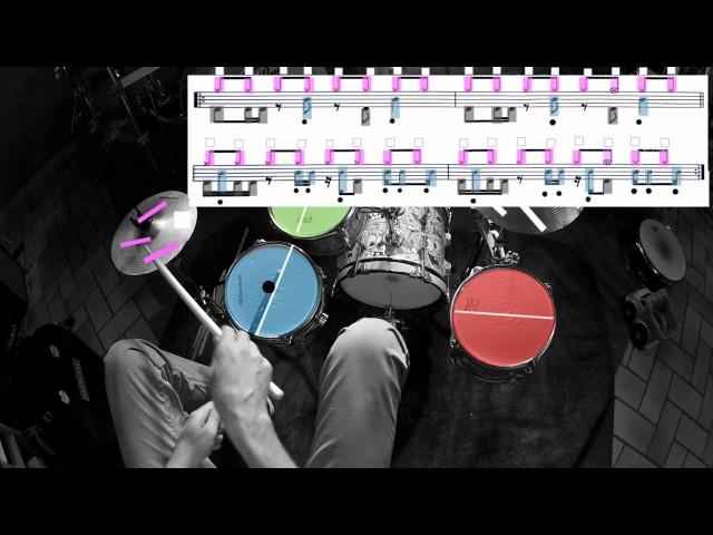 apprendre la batterie en couleurs -  drumming colors - Julien BONAMY