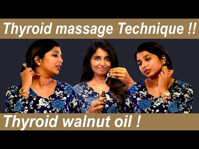 Thyroid massage with walnut oil ! | #drsharmika #thyroid #massage #tips #thyroidoil #iyarkaioli