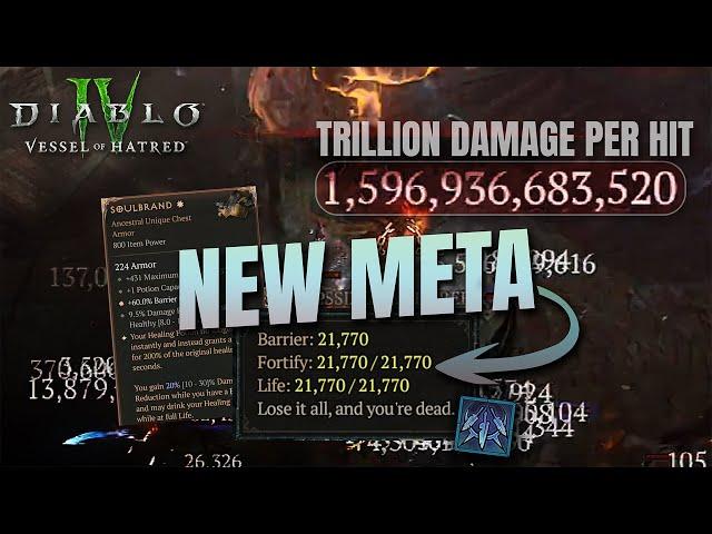 TRILLION DAMAGE PER HIT REACHED - New Spritiborn META Vessel of Hatred Diablo 4