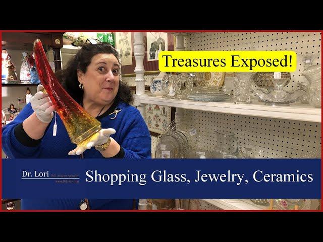 Treasures Exposed! Shopping Depression & Fenton Glass, Hull & Nippon Pottery, Jewelry with Dr. Lori