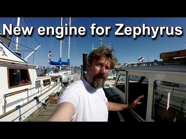 New engine for Zephyrus - Wooden boat restoration - Boat refit Travels With Geordie #82