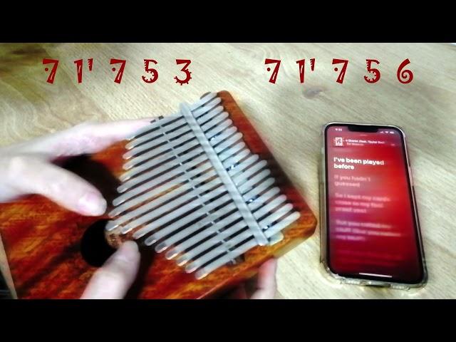 The Joker And The Queen - Kalimba cover with number notes