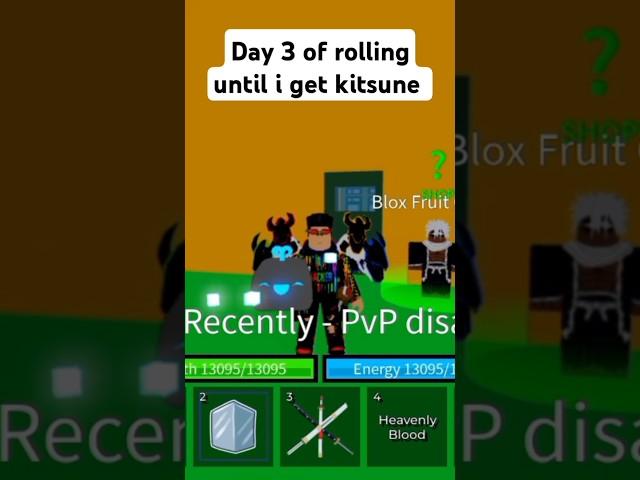 Day 3 of rolling until kitsune.Omg Got mythical?#shorts #bloxfruits #noob_to_pro #kitsune #rolling