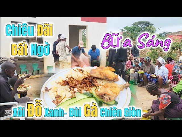 Huy Khánh Vlogs || Chiêu Đãi Bản Làng Thưởng Thức Bữa Sáng - Xôi Đỗ Xanh Và Gà Chiên Giòn Tuyệt Ngon