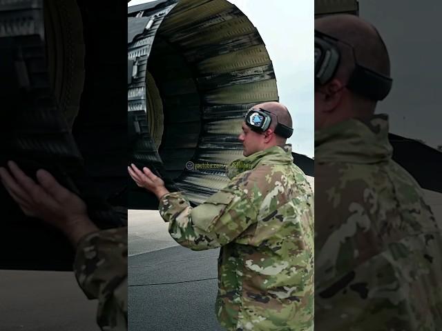 Inspection of the F-16 Fighting Falcon Jet Engine Nozzle