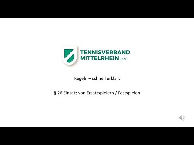 Regeln schnell erklärt: Festspielen in höherer Mannschaft ab Sommer 2024 - Tennisverband Mittelrhein