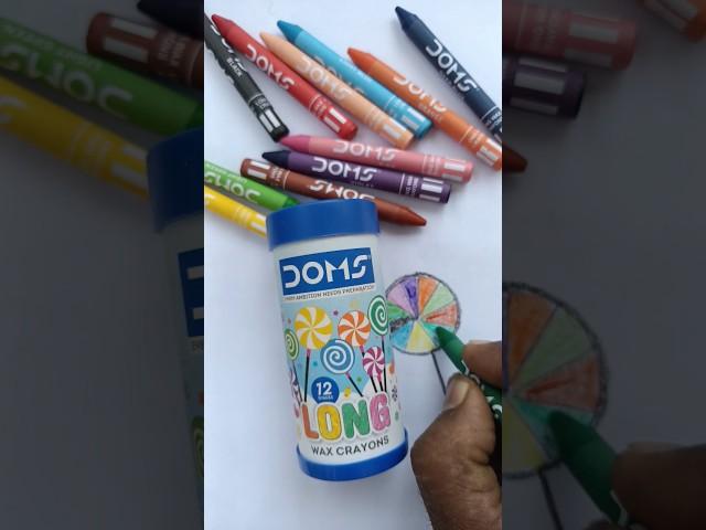 Doms long wax crayons #shorts #youtubeshorts #shortsfeed #unboxing #art #drawing #viral #stationery