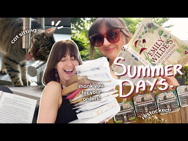 summer days • cat sitting, restocking bestsellers, currently reading & summer tbr 