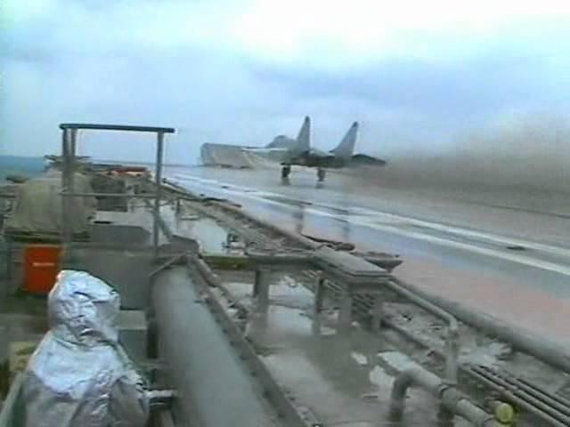 MiG-29K :  Landing and Taking Off of Aircraft Carrier Admiral Kuznetsov