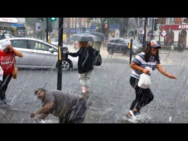 Storms of Europe! Barcelona was under water due to flooding in Mataro, Spain