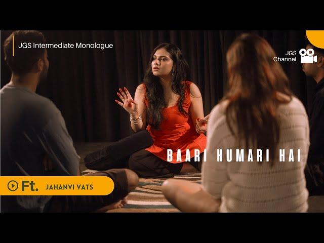 Baari humari hai || Jahanvi Vats || Intermediate Monologue at The Jeff Goldberg Studio