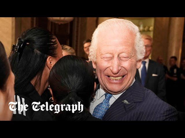 'A hug, why not?': King Charles III enjoys group hug turned scrum with New Zealand rugby team