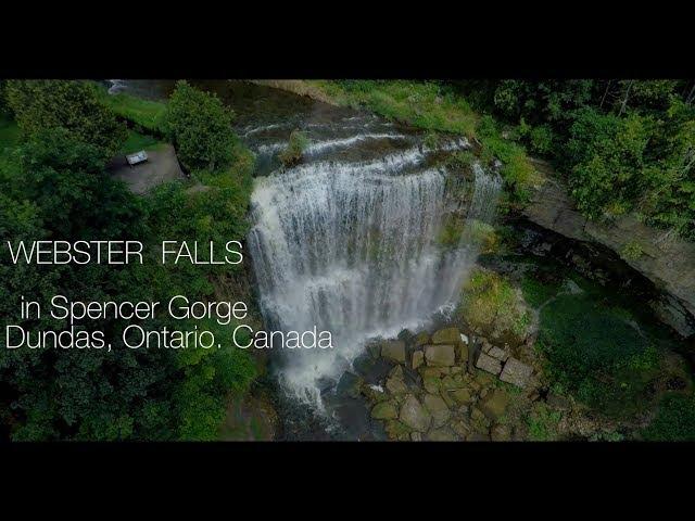 Waterfall Drone Aerial : Webster Falls in Spencer Gorge 3DR Solo GoPro 4 HD