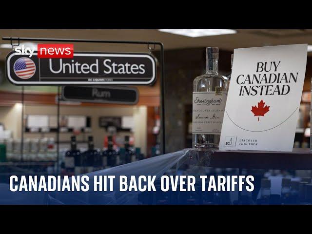 Canadians boycott US goods & cancel holidays over Trump's tariffs